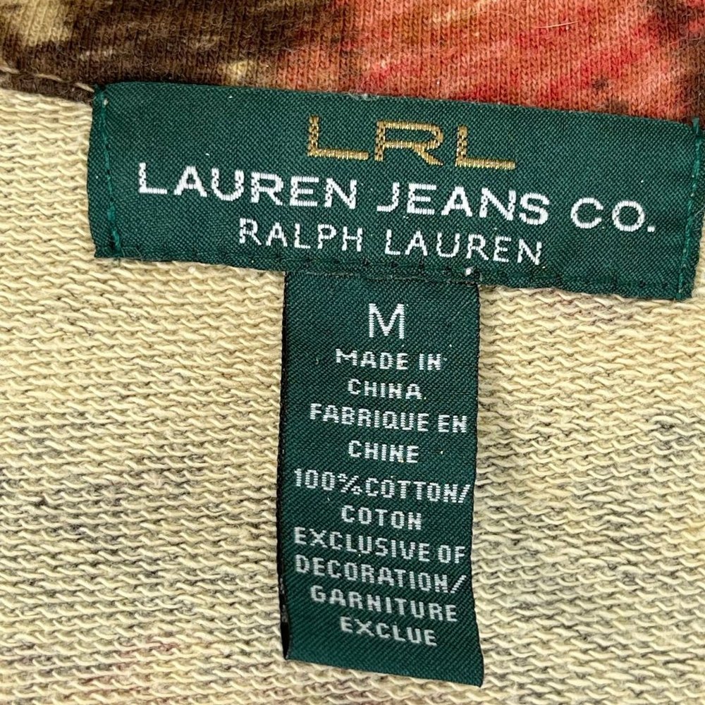 Vintage LRL RALPH LAUREN Womens M Southwest Aztec Shawl Collar Wrap Sweater - Picture 8 of 9